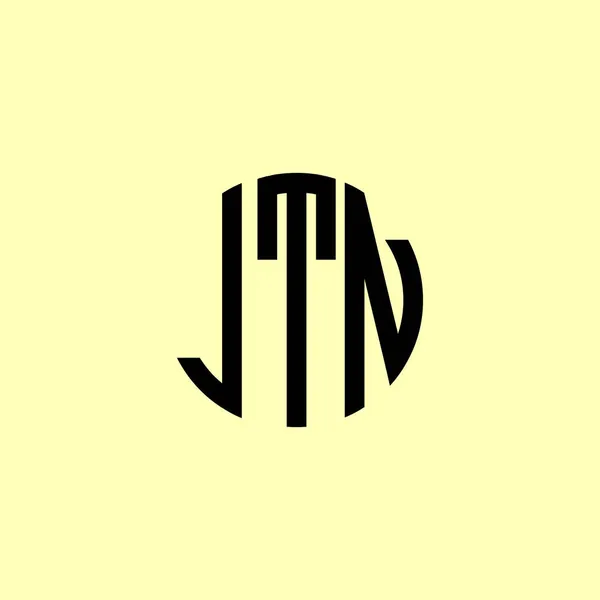Креативные Инициальные Буквы Jtn Будет Подходящим Какой Компании Торговой Марки — стоковый вектор