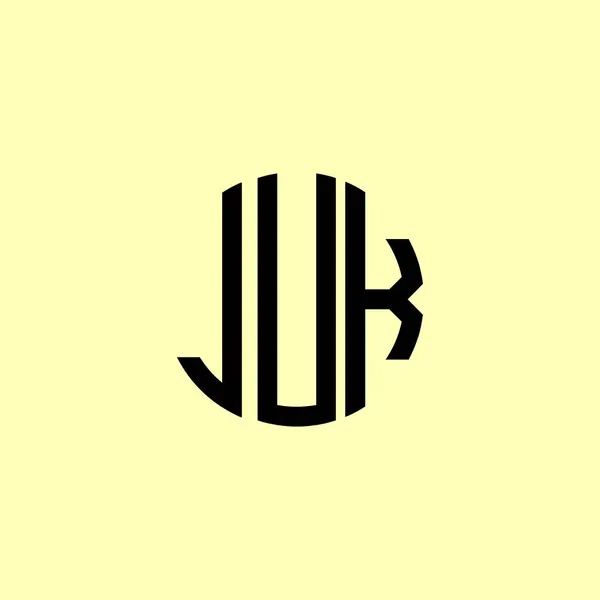 Kreative Runde Anfangsbuchstaben Juk Logo Wird Geeignet Sein Für Welches — Stockvektor