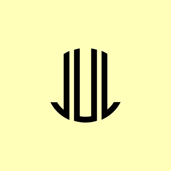 Δημιουργική Στρογγυλεμένα Αρχικά Γράμματα Jul Λογότυπο Είναι Κατάλληλο Για Ποια — Διανυσματικό Αρχείο