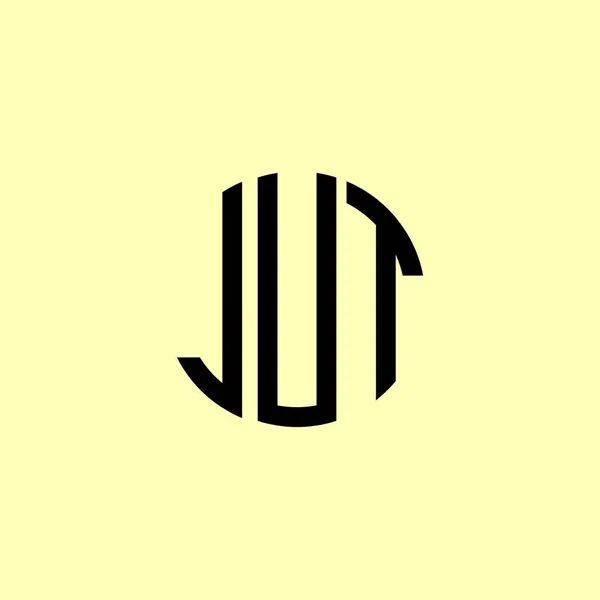 Δημιουργικό Στρογγυλεμένο Αρχικό Λογότυπο Jut Είναι Κατάλληλο Για Ποια Εταιρεία — Διανυσματικό Αρχείο