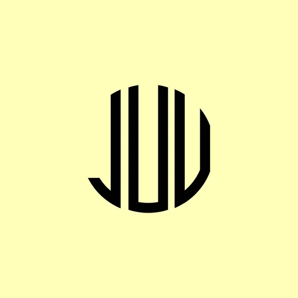 Δημιουργικό Στρογγυλεμένο Αρχικό Λογότυπο Juu Είναι Κατάλληλο Για Ποια Εταιρεία — Διανυσματικό Αρχείο