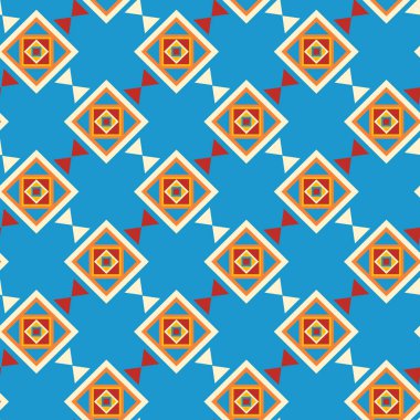 Afrikalı Kusursuz Desen Tasarımı. Vektör illüstrasyonu