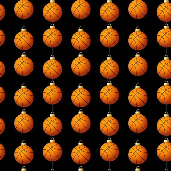 Basketball Seamless Pattern Design Vector Illustration — Stock Vector