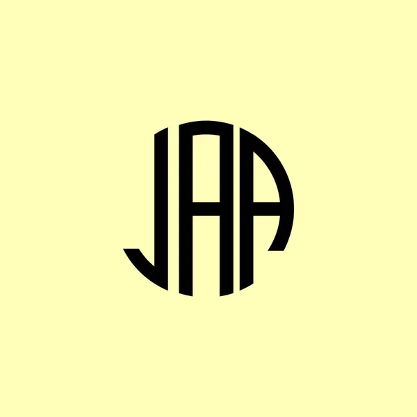 Kreative Runde Anfangsbuchstaben Jaa Logo Wird Geeignet Sein Für Welches — Stockvektor