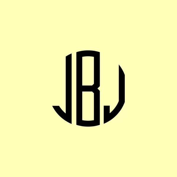 Yaratıcı Yuvarlak Harfler Jbj Logosu Başlangıç Için Hangi Şirket Veya — Stok Vektör