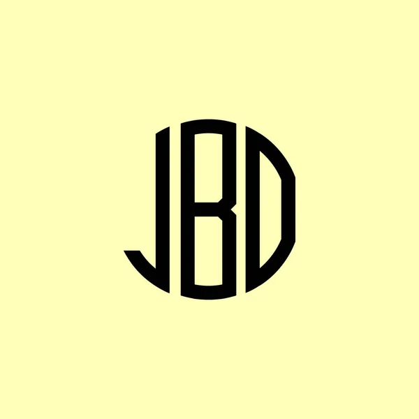 Creative Rounded Initial Letters Jboロゴ 会社やブランド名が最初のものを開始するのに適しています — ストックベクタ