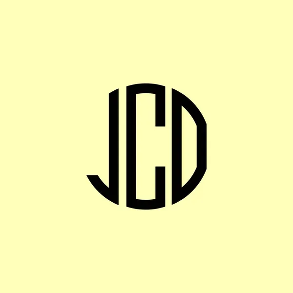 Lettres Initiales Arrondies Créatives Jco Logo Conviendra Pour Quelle Entreprise — Image vectorielle