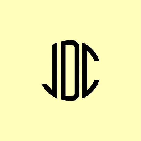 Lettres Initiales Arrondies Créatives Jdc Logo Conviendra Pour Quelle Entreprise — Image vectorielle