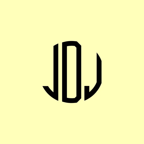 Творчі Округлені Початкові Літери Логотип Jdj Підійде Якої Компанії Або — стоковий вектор