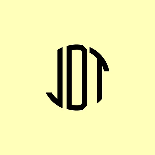 Yaratıcı Yuvarlak Harfler Jdt Logosu Başlangıç Için Hangi Şirket Veya — Stok Vektör
