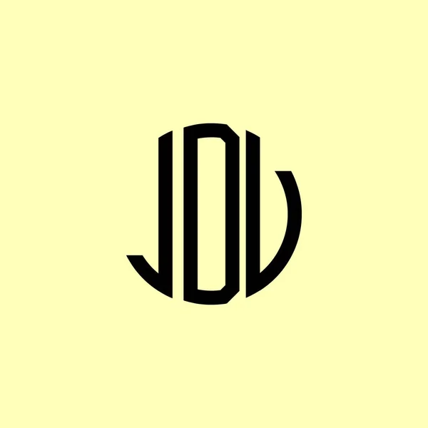 Creative Στρογγυλεμένα Αρχικά Γράμματα Jdv Λογότυπο Είναι Κατάλληλο Για Ποια — Διανυσματικό Αρχείο