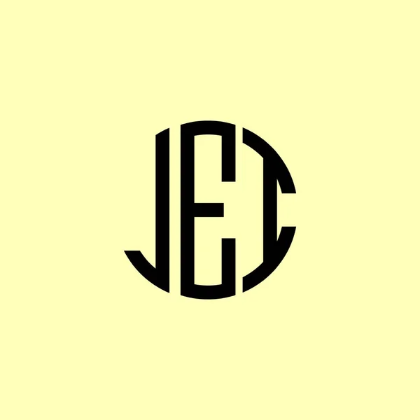 Lettres Initiales Arrondies Créatives Logo Jei Conviendra Pour Quelle Entreprise — Image vectorielle
