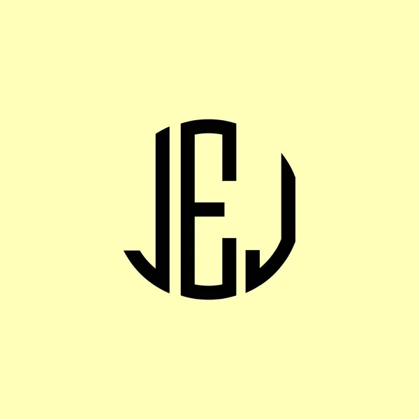 Креативні Округлені Початкові Літери Логотип Jej Підійде Якої Компанії Або — стоковий вектор