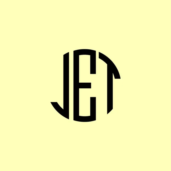 Креативные Инициальные Буквы Jet Будет Подходящим Какой Компании Торговой Марки — стоковый вектор