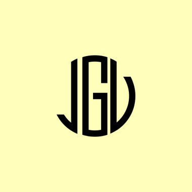 Yaratıcı Yuvarlak Harfler JGV logosu. Bu başlangıç için hangi şirket veya markanın adı uygun olacaktır.