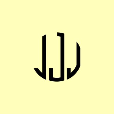 Yaratıcı Yuvarlak Harfler JJJ logosu. Bu başlangıç için hangi şirket veya markanın adı uygun olacaktır.