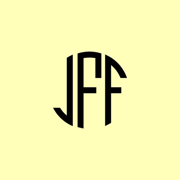 Letras Iniciales Redondeadas Creativas Logo Jff Será Adecuado Para Qué — Archivo Imágenes Vectoriales