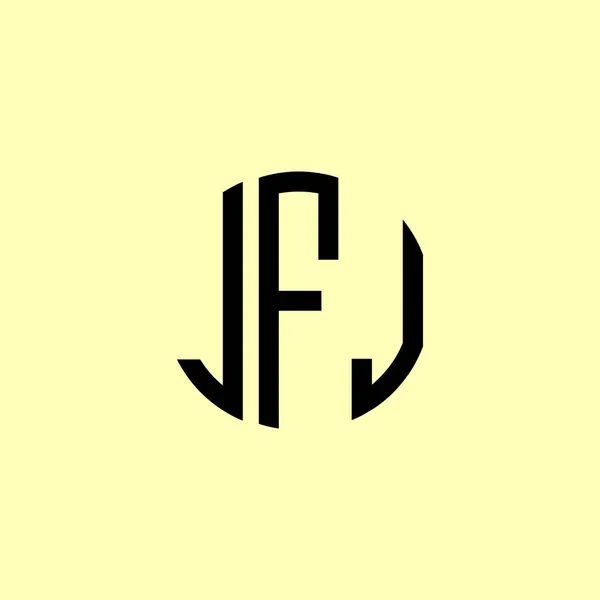 Kreative Runde Anfangsbuchstaben Jfj Logo Wird Geeignet Sein Für Welches — Stockvektor