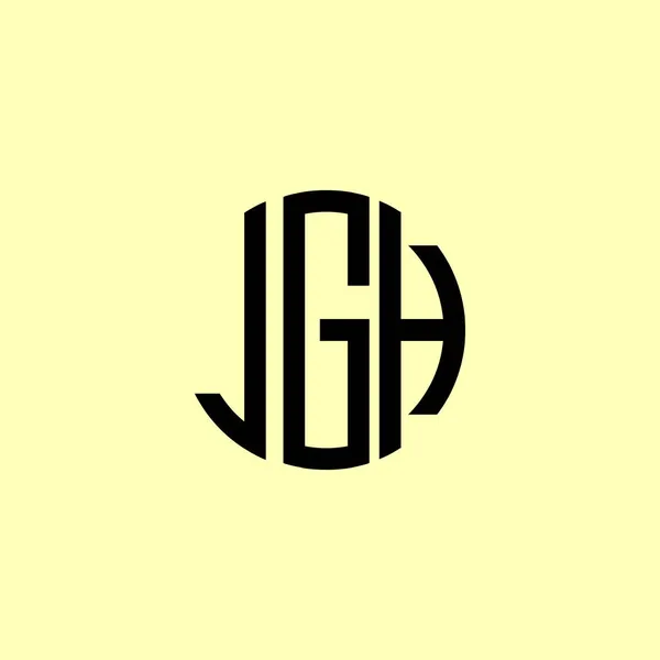 Yaratıcı Yuvarlak Harfler Jgh Logosu Başlangıç Için Hangi Şirket Veya — Stok Vektör