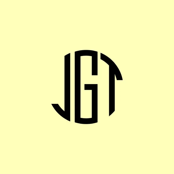 Творчі Округлені Початкові Літери Логотип Jgt Підійде Якої Компанії Або — стоковий вектор