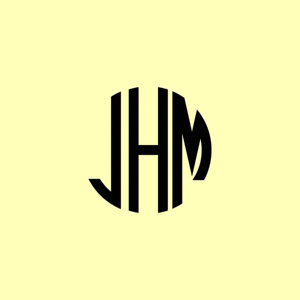 Creative Rounded Initial Letters Jhm Logo Suitable Which Company Brand — Stock Vector