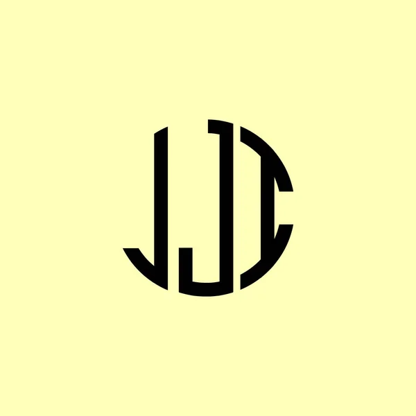 Yaratıcı Yuvarlak Harfler Jjji Logosu Başlangıç Için Hangi Şirket Veya — Stok Vektör