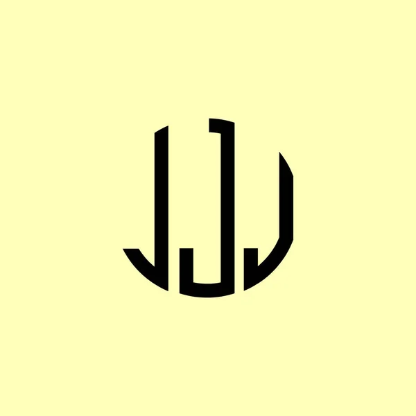 Творчі Округлені Початкові Літери Логотипу Jjj Підійде Якої Компанії Або — стоковий вектор
