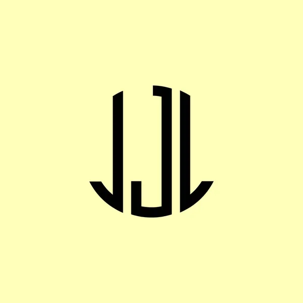 Yaratıcı Yuvarlak Harfler Jjjl Logosu Başlangıç Için Hangi Şirket Veya — Stok Vektör