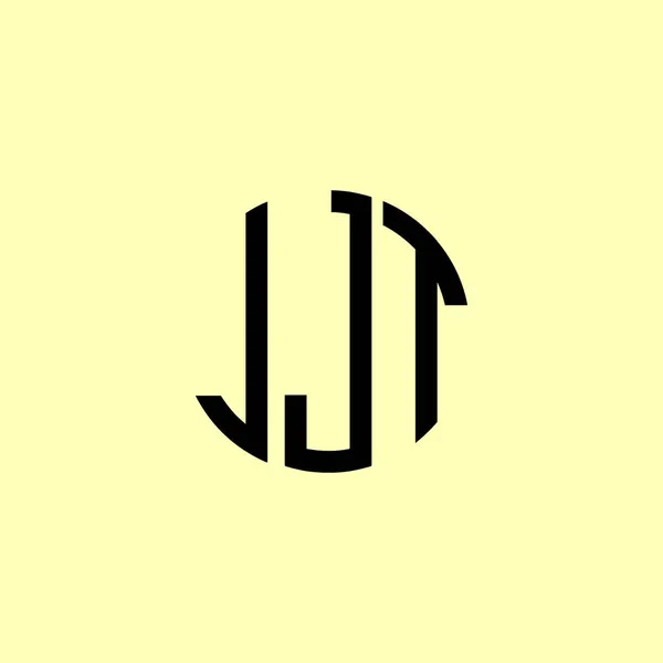 Creative Rounded Initial Letters Jjtロゴ 会社やブランド名が最初のものを開始するのに適しています — ストックベクタ