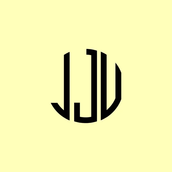 Creative Rounded Initial Letters Jju Logo 会社やブランド名が最初のものを開始するのに適しています — ストックベクタ