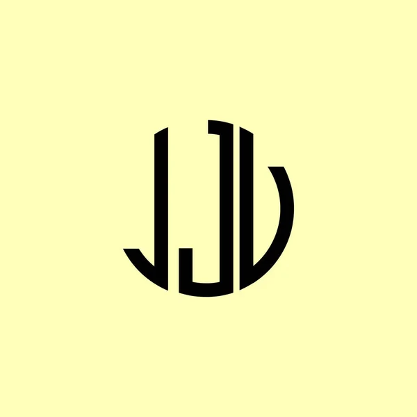 Yaratıcı Yuvarlak Harfler Jjjv Logosu Başlangıç Için Hangi Şirket Veya — Stok Vektör
