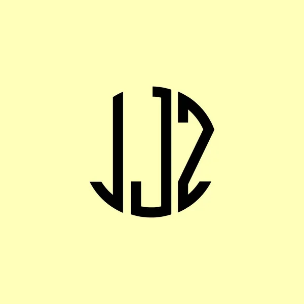 Cartas Iniciais Arredondadas Criativas Jjz Logo Será Apropriado Para Qual —  Vetores de Stock