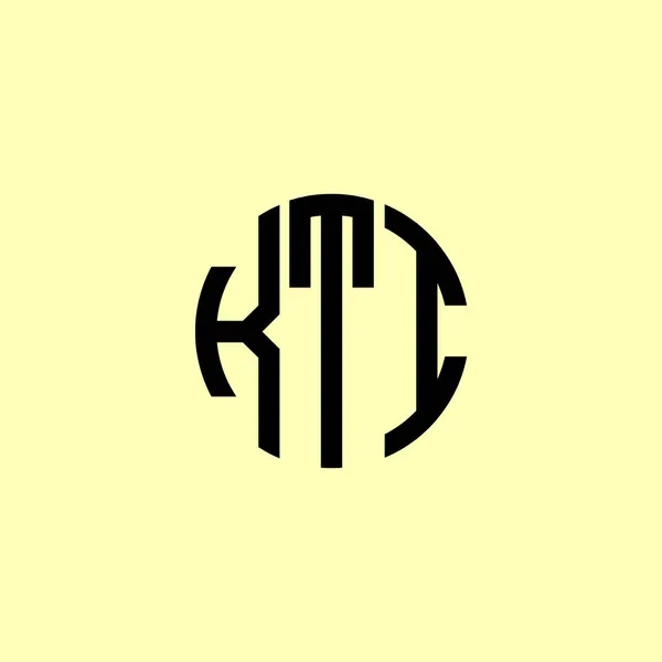 Yaratıcı Yuvarlak Harfler Kti Logosu Başlangıç Için Hangi Şirket Veya — Stok Vektör