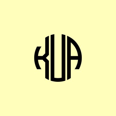Yaratıcı Yuvarlak Harfler KUA logosu. Bu başlangıç için hangi şirket veya markanın adı uygun olacaktır.