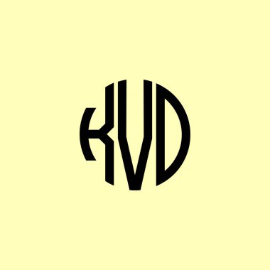 Yaratıcı Yuvarlak Harfler KVD logosu. Bu başlangıç için hangi şirket veya markanın adı uygun olacaktır.