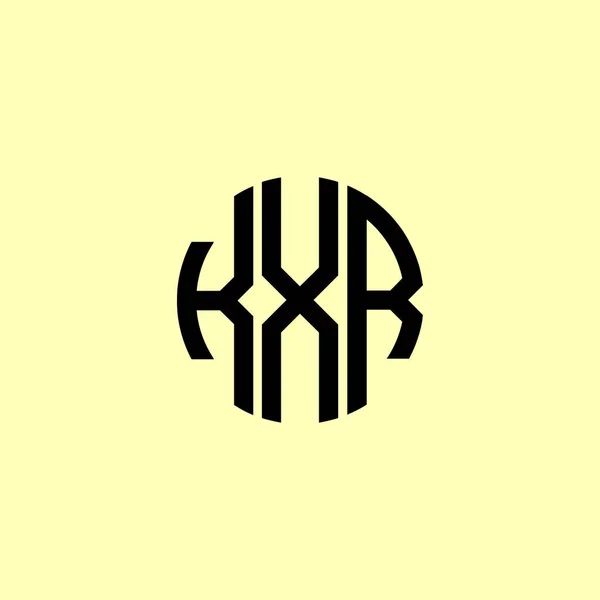 Yaratıcı Yuvarlak Harfler Kxr Logosu Başlangıç Için Hangi Şirket Veya — Stok Vektör