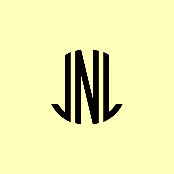 Creative Στρογγυλεμένα Αρχικά Γράμματα Jnl Λογότυπο Είναι Κατάλληλο Για Ποια — Διανυσματικό Αρχείο