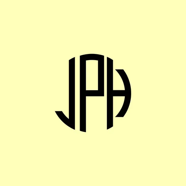 Creative Rounded Initial Letters Jph Logo Dalam Bahasa Inggris Ini - Stok Vektor