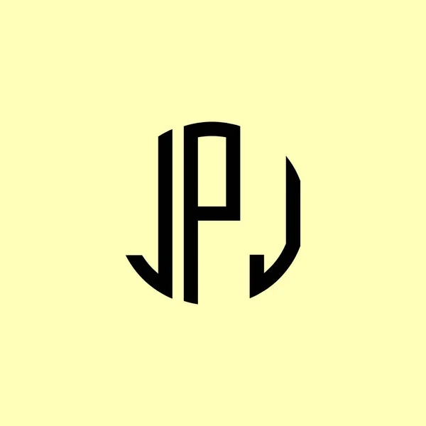 Yaratıcı Yuvarlak Harfler Jpj Logosu Başlangıç Için Hangi Şirket Veya — Stok Vektör