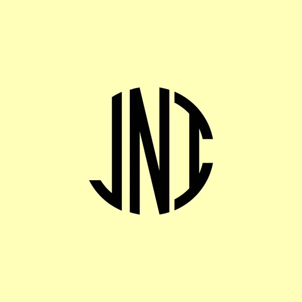 Lettres Initiales Arrondies Créatives Logo Jni Conviendra Pour Quelle Entreprise — Image vectorielle