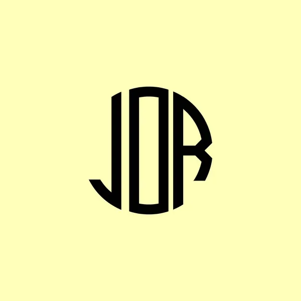 Δημιουργική Στρογγυλεμένα Αρχικά Γράμματα Jor Λογότυπο Είναι Κατάλληλο Για Ποια — Διανυσματικό Αρχείο