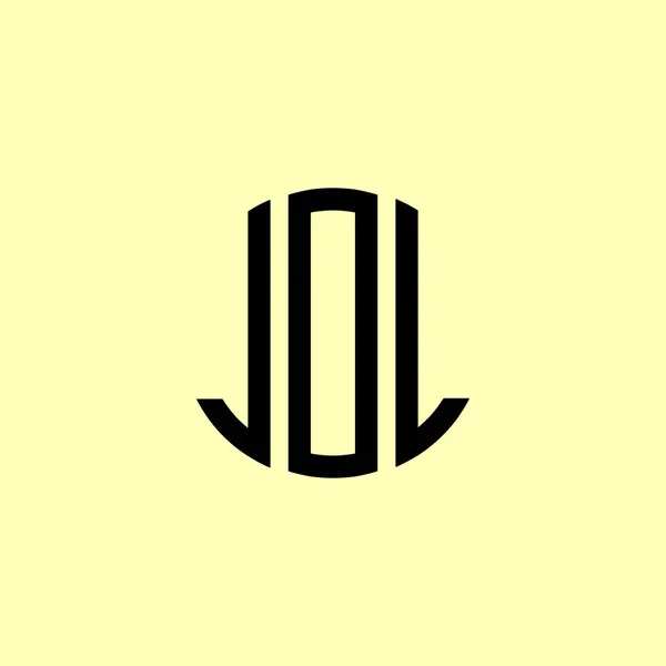 Творчі Округлені Початкові Літери Логотип Jol Підійде Якої Компанії Або — стоковий вектор