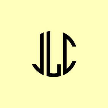 Yaratıcı Yuvarlak Harfler JLC Logosu. Bu başlangıç için hangi şirket veya markanın adı uygun olacaktır.