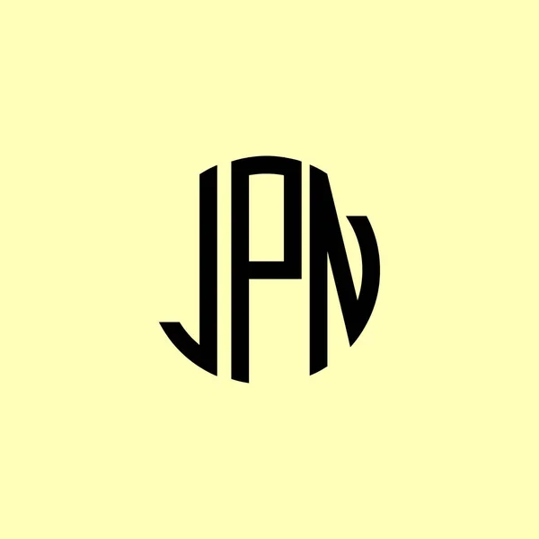 Creative Rounded Initial Letters Jpn Logo Suitable Which Company Brand — Stock Vector