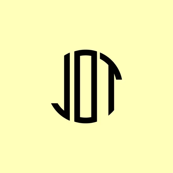 Creative Initial Letters Jot Logo 会社やブランド名が最初のものを開始するのに適しています — ストックベクタ