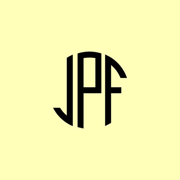 Letras Iniciales Redondeadas Creativas Logo Jpf Será Adecuado Para Qué — Archivo Imágenes Vectoriales