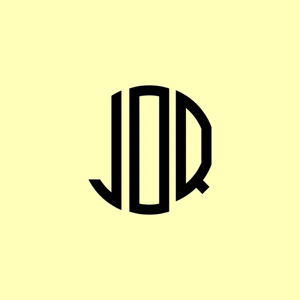 Творчі Округлені Початкові Літери Логотипу Joq Підійде Якої Компанії Або — стоковий вектор