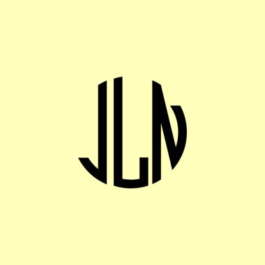 Yaratıcı Yuvarlak Harfler JLN Logosu. Bu başlangıç için hangi şirket veya markanın adı uygun olacaktır.