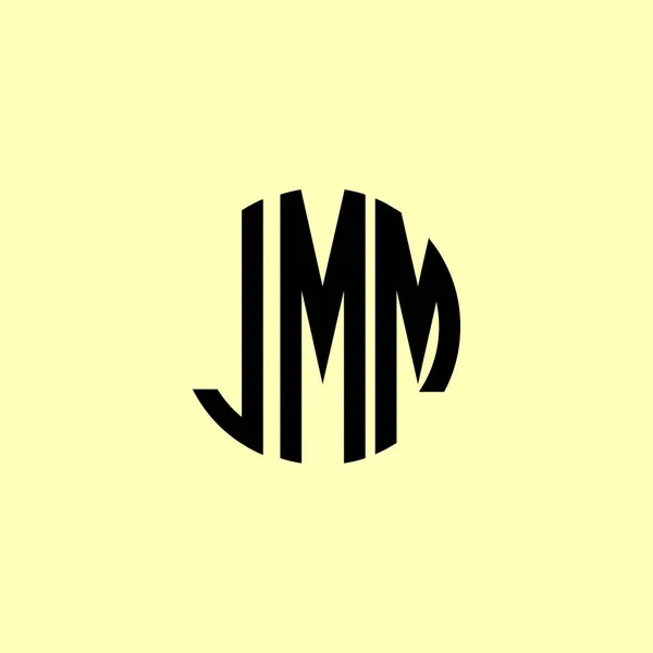 Творчі Округлені Початкові Літери Логотип Jmm Підійде Якої Компанії Або — стоковий вектор