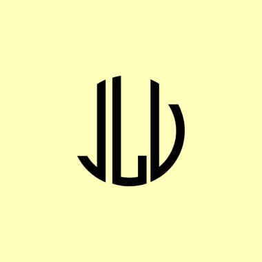 Yaratıcı Yuvarlak Baş harfler JLV logosu. Bu başlangıç için hangi şirket veya markanın adı uygun olacaktır.
